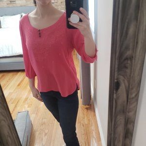 Pink Flowy Top